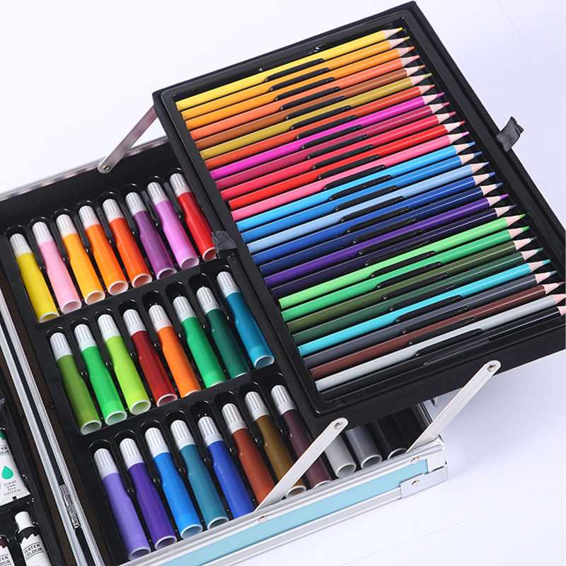 Extralink Painting Set for Kids, Artistic Craft 145 Pieces Large Suitcase - Image 3