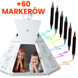 Набор из 60 маркеров + Игрушка Teepee Extralink