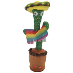 Brinquedo Cacto Dançante com Sombrero Extralink Toys, Cantando para Crianças LED USB - Imagem 2