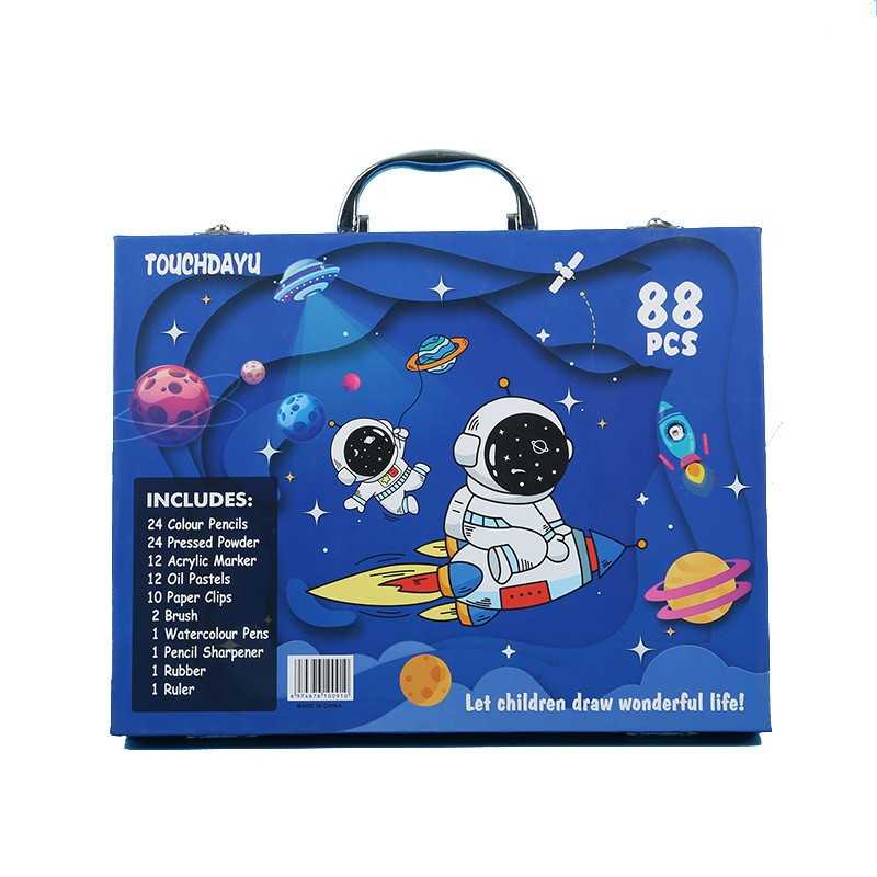 Conjunto Artístico de Pintura Extralink, Astronauta Azul 88 Peças - Imagem 2