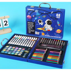 Extralink Sanat Boyama Seti, Mavi Astronot 88 Parça - Görsel 3