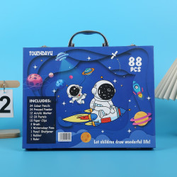 Conjunto Artístico de Pintura Extralink, Astronauta Azul 88 Peças - Imagem 4