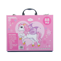 Extralink Kunst Set zum Malen, Pinker Einhorn mit 88 Teilen - Bild 2