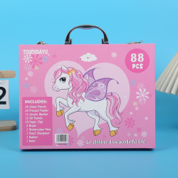 Extralink Kunst Set zum Malen, Pinker Einhorn mit 88 Teilen - Bild 4