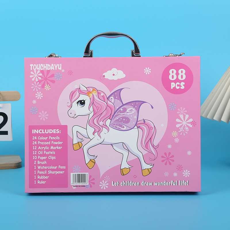 Extralink Kunst Set zum Malen, Pinker Einhorn mit 88 Teilen - Bild 4