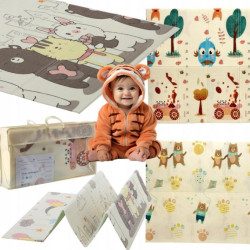 Wendbare Lernspielmatte Extralink, 150x200x1 cm faltbar Tiere-Bären + Tasche - Bild 2