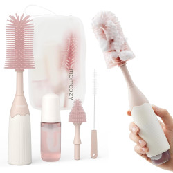 MOMCOZY LS002 PUSH-PRESS DESIGN BOTTLE BRUSH KIT PINK