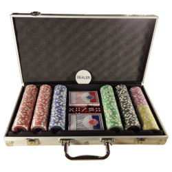 Extralink | Set de p&oacute;ker Premium | 300 fichas, 2 barajas,...