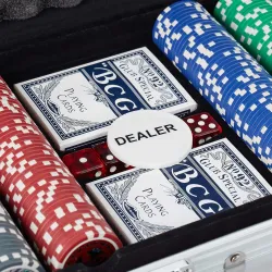 Extralink | Set da poker Premium | 300 chip, 2 mazzi, dadi, valigetta - Immagine 2