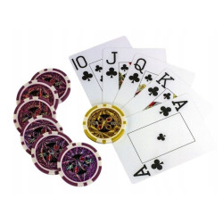 Extralink | Pokerová sada Premium | 300 žetonů, 2 balíčky karet, kostky, kufřík - Obrázek 6