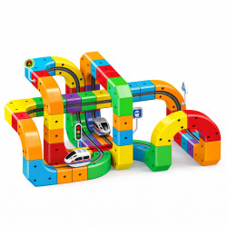 EXTRALINK TOYS ZESTAW TORÓW MAGNETYCZNYCH KOLEJKA MAGNETYCZNA MAGNETIC LEVITATION (150 SZT.) - Imagem 2