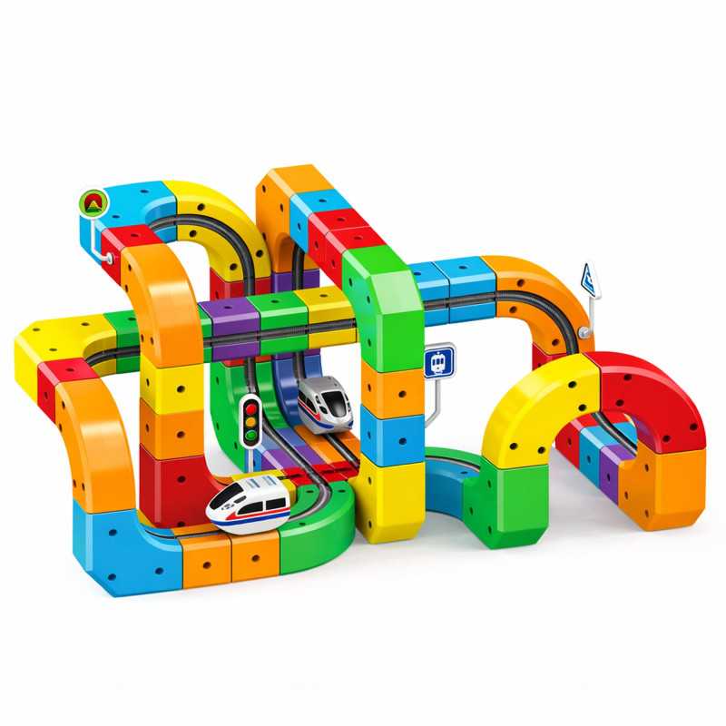 EXTRALINK TOYS ZESTAW TORÓW MAGNETYCZNYCH KOLEJKA MAGNETYCZNA MAGNETIC LEVITATION (150 SZT.) - Imagem 2