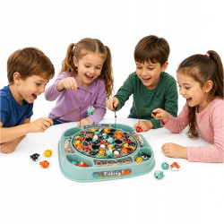 EXTRALINK TOYS GRA ŁOWIENIE RYBEK ZRĘCZNOŚCIOWA RYBKI DO ŁOWIENIA 45 SZT + 4 WĘDKI MUZYKA - Obrázek 4