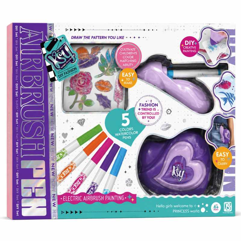 EXTRALINK TOYS ELEKTRYCZNY ZESTAW DO MALOWANIA NATRYSKOWEGO AIRBRUSH PEN - Görsel 2