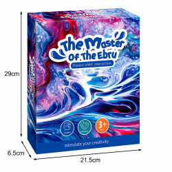 EXTRALINK TOYS ZESTAW DO MALOWANIA NA WODZIE FARBY EBRU MAGICZNY ZESTAW KREATYWNY A5 DIY - Imagem 2