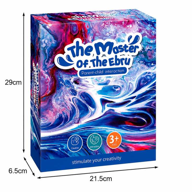 EXTRALINK TOYS ZESTAW DO MALOWANIA NA WODZIE FARBY EBRU MAGICZNY ZESTAW KREATYWNY A5 DIY - Imagem 2