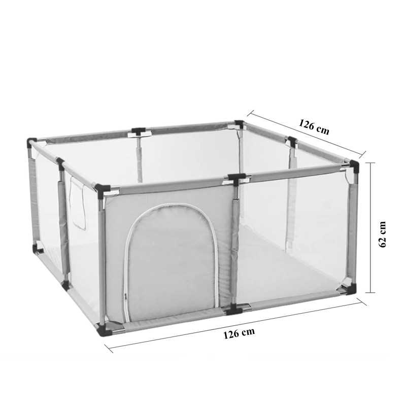 Parque Infantil Extralink Kids, Piscina Seca para Crianças, Dobrável 126x126cm com Bolas k-458 - Imagem 7
