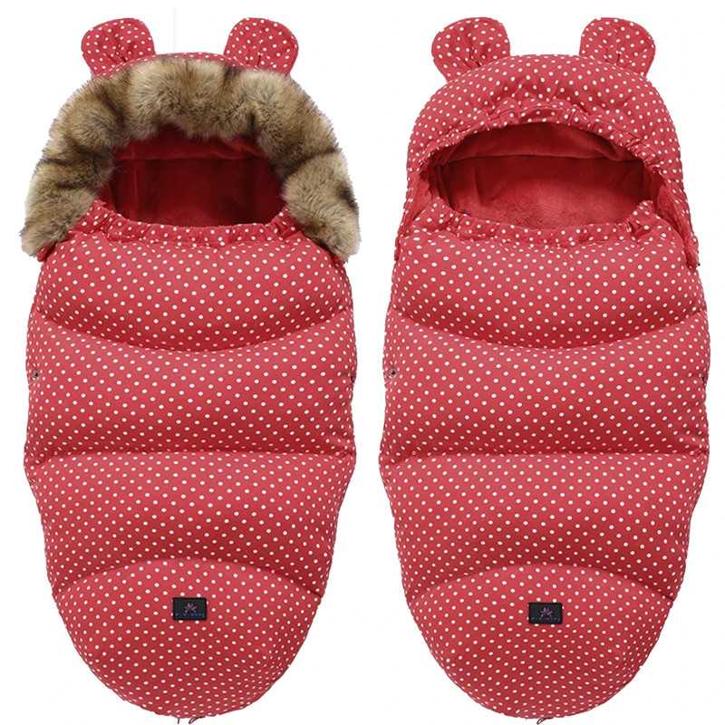 Saco de dormir Extralink para carrinho de bebê, cadeirinha de carro e trenó - Isolado com orelhas, forro polar, 100cm - Imagem 2
