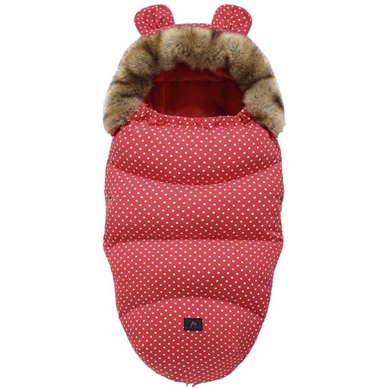 Extralink Babyschlafsack für Kinderwagen, Autositz und Schlitten - Isoliert mit Ohren, Fleece, 100cm - Bild 3