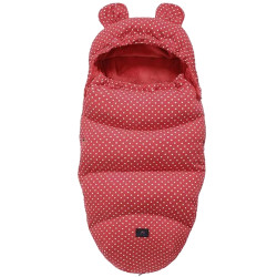 Saco de dormir Extralink para carrinho de bebê, cadeirinha de carro e trenó - Isolado com orelhas, forro polar, 100cm - Imagem 4