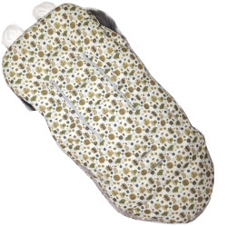 Saco de dormir Extralink para carrinho, assento de carro, trenó com orelhas, forrado em pelúcia, isolado, 100cm folhas - Imagem 3