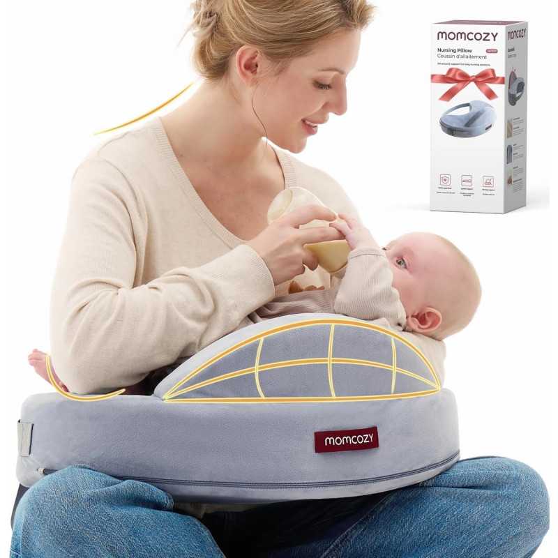 MOMCOZY NP007 EXCLUSIVE MEMORY FOAM NURSING PILLOW GREY