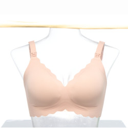 Momcozy YN46 (M) | Jelly Strip – Bezszwowy Kwiatowy Biustonosz do Karmienia Push-up | Beżowy Floral - Zdjęcie 3