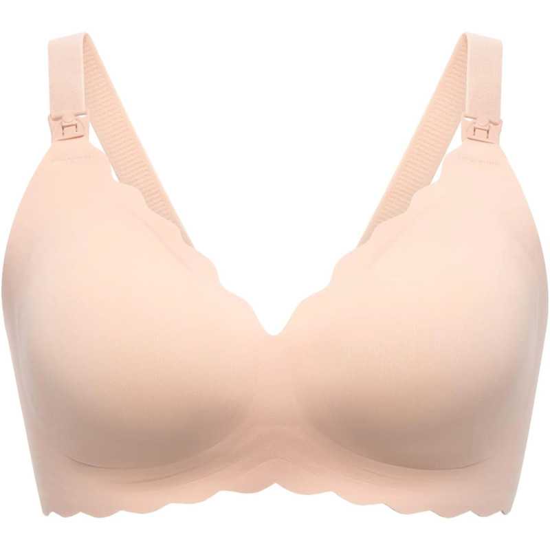 MOMCOZY YN46 SEAMLESS SUPPORT FLORAL NURSING BRA SKIN XL
