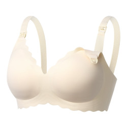 MOMCOZY YN46 SEAMLESS SUPPORT FLORAL NURSING BRA CREAM XL - Imagen 2