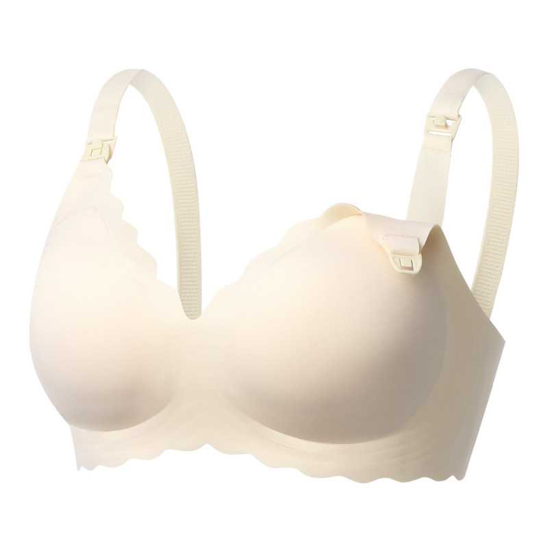 MOMCOZY YN46 SEAMLESS SUPPORT FLORAL NURSING BRA CREAM XL - Imagen 2
