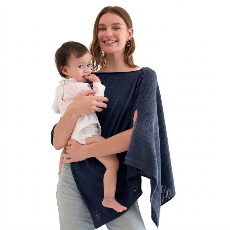 MOMCOZY FV005 NURSING COVER FOR BREASTFEEDING DARK BLUE