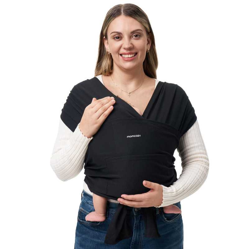 MOMCOZY M20SSCJ01 BABY WRAP CARRIER BLACK - Imagem 3