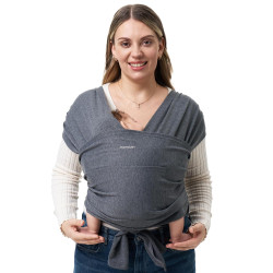 MOMCOZY M20SSCJ01 BABY WRAP CARRIER DARK GREY