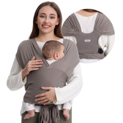 MOMCOZY M20SSCJ01 BABY WRAP CARRIER DARK BROWN