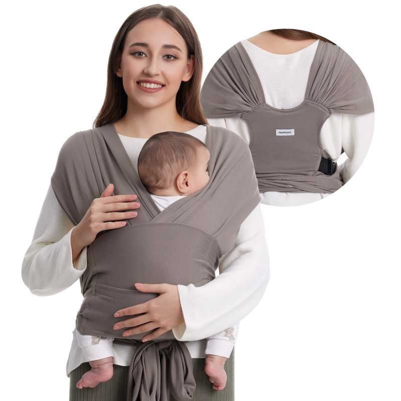 MOMCOZY M20SSCJ01 BABY WRAP CARRIER DARK BROWN