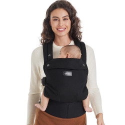 MOMCOZY BC001 BABY CARRIER NEWBORN TO TODDLER COTTON BLACK