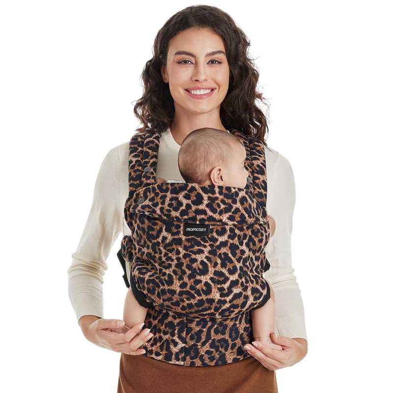 MOMCOZY BC001 BABY CARRIER NEWBORN TO TODDLER COTTON LEOPARD