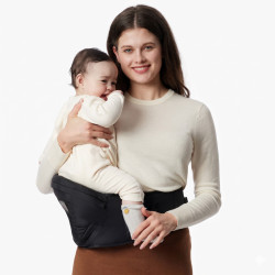 MOMCOZY HC002 HIP SEAT BABY CARRIER BLACK MEDIUM