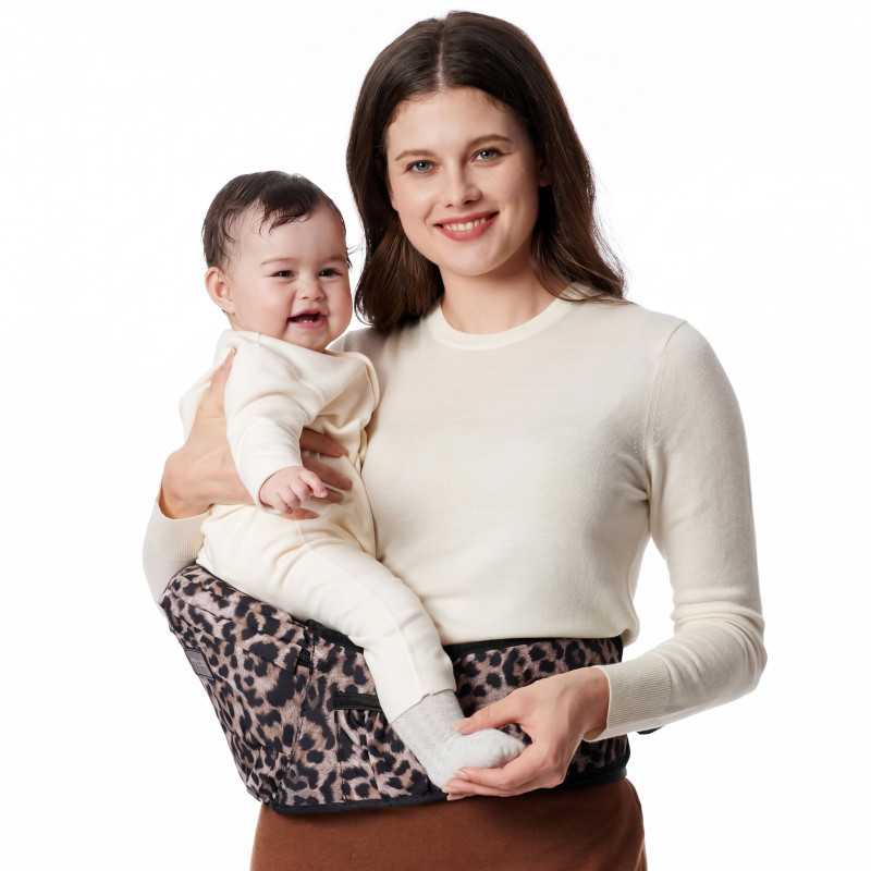 MOMCOZY HC002 HIP SEAT BABY CARRIER LEOPARD MEDIUM