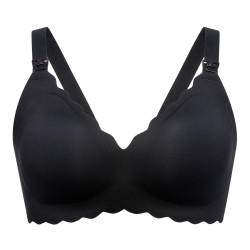 MOMCOZY YN46 SEAMLESS SUPPORT FLORAL NURSING BRA BLACK 2XL - Obrázek 2