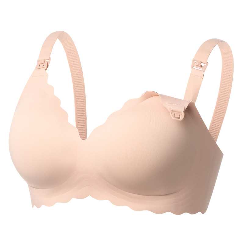 MOMCOZY YN46 SEAMLESS SUPPORT FLORAL NURSING BRA SKIN S - Imagen 2