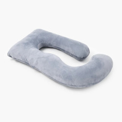 MOMCOZY PP101 U SHAPED PREGNANCY PILLOW VELVET DARK GREY - Immagine 3