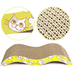 Cat Scratcher Extralink Pets, Cardboard Bed Lounge Wave Eco Scratching Mat Large Pet-761 - Image 3