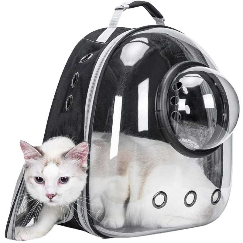 Mochila Transportadora Extralink Pets para Gatos e Cães, Transparente e Ventilada - pet-743 - Imagem 3