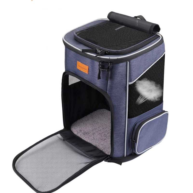 Mochila para Gato Perro Extralink Pets, Bolsa Transportadora Ventilada para Mascotas Grandes-744 - Imagen 3