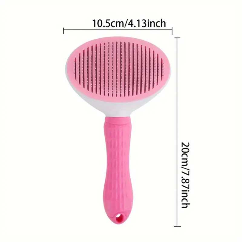 Escova Auto-Limpante Ergonômica para Cães e Gatos Extralink Pets, Pente Pet pet-815 - Imagem 3