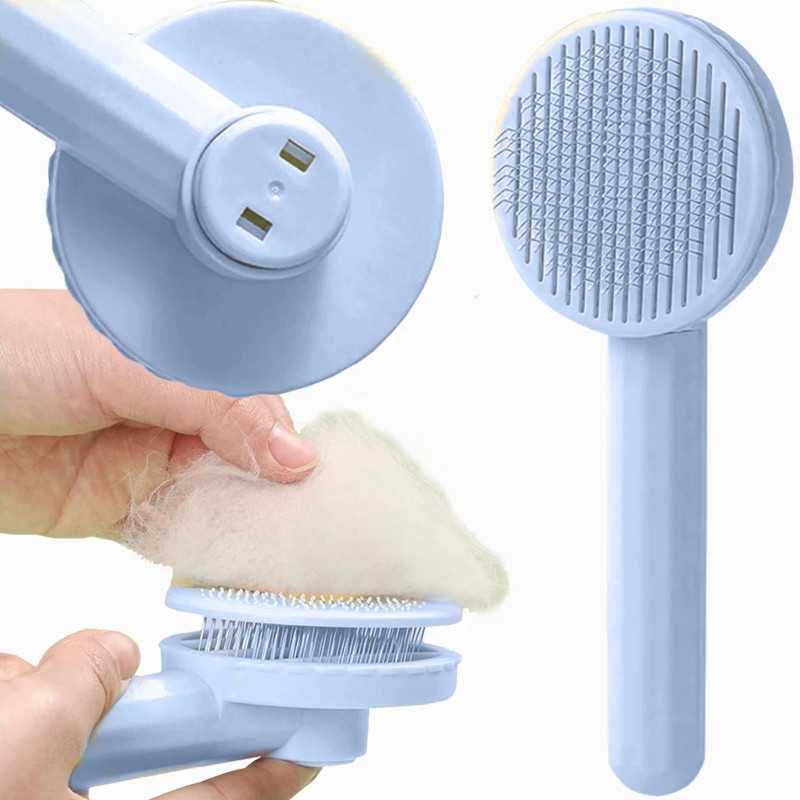 Selbstreinigende Haustierbürste für Hunde und Katzen Extralink Pets, ergonomischer Kamm pet-820