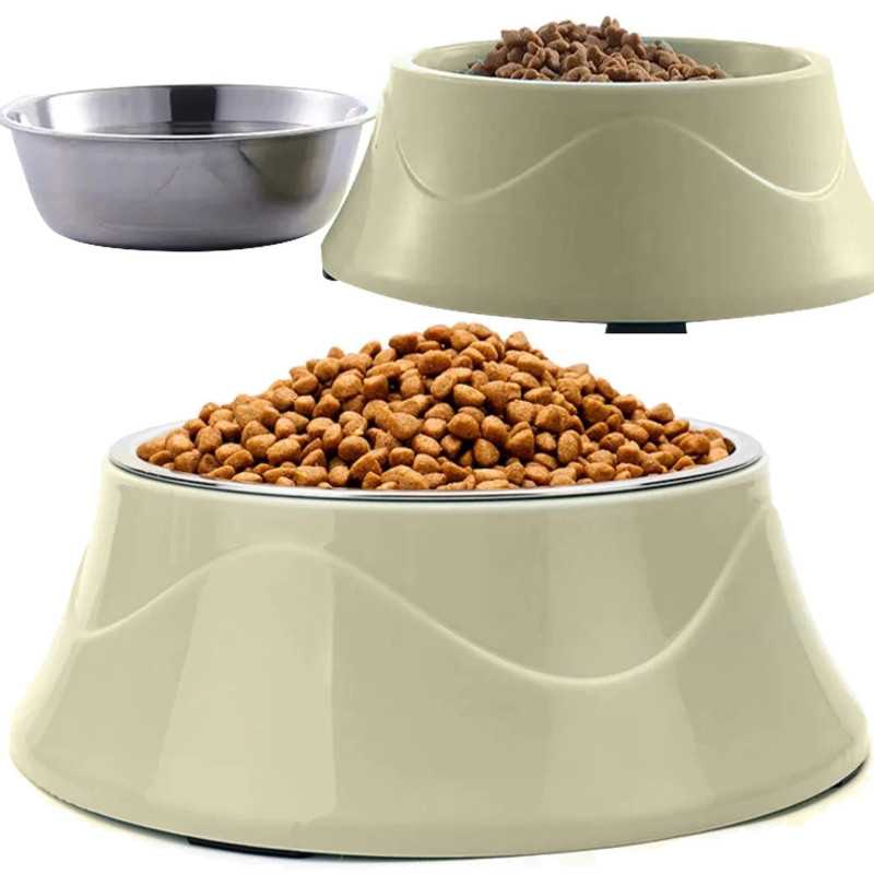 Cuenco Doble para Perros y Gatos Extralink Pets, Metal 2 en 1 para Comida Seca Húmeda y Agua pet-824 - Imagen 3