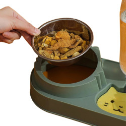 Cuenco Doble para Perro Gato Extralink Pets, Cuenco de Agua Comida con Dispensador de Agua Pet-822 - Imagen 3
