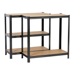 EXTRALINK REGAŁ MAGAZYNOWY METALOWY 180x90x40 CZARNY - Immagine 2